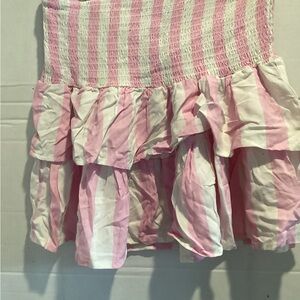 Girls Grayson threads Pink and White Striped Skirt size large 10-12